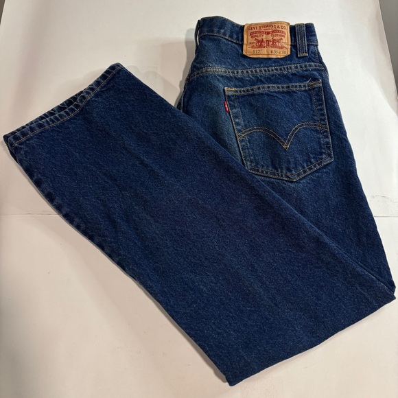 Levi's Men's 517 Bootcut Denim Blue Jeans 36x30 Dark Wash - Picture 1 of 13